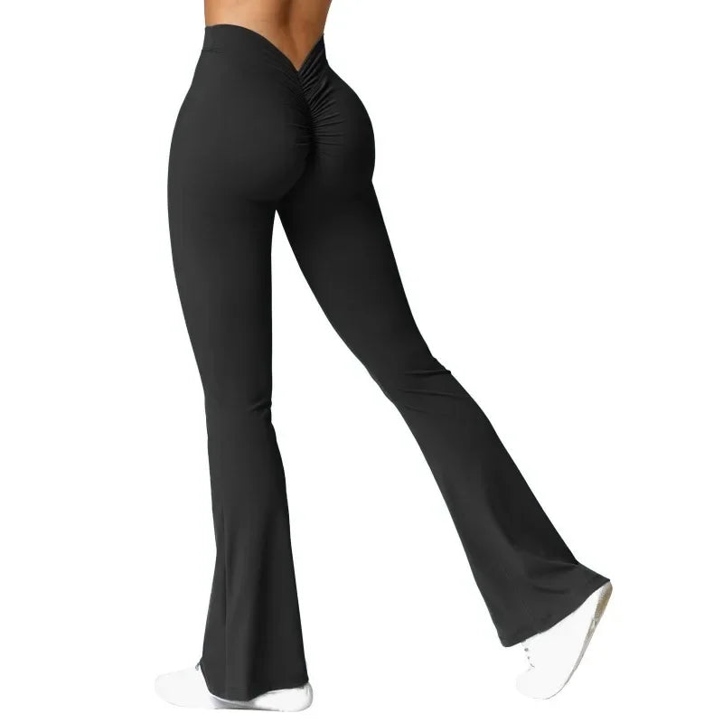 V-Back High Waist Horn Leggings