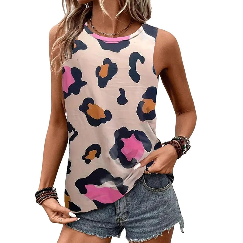 Leopard Paw Print Tank Top