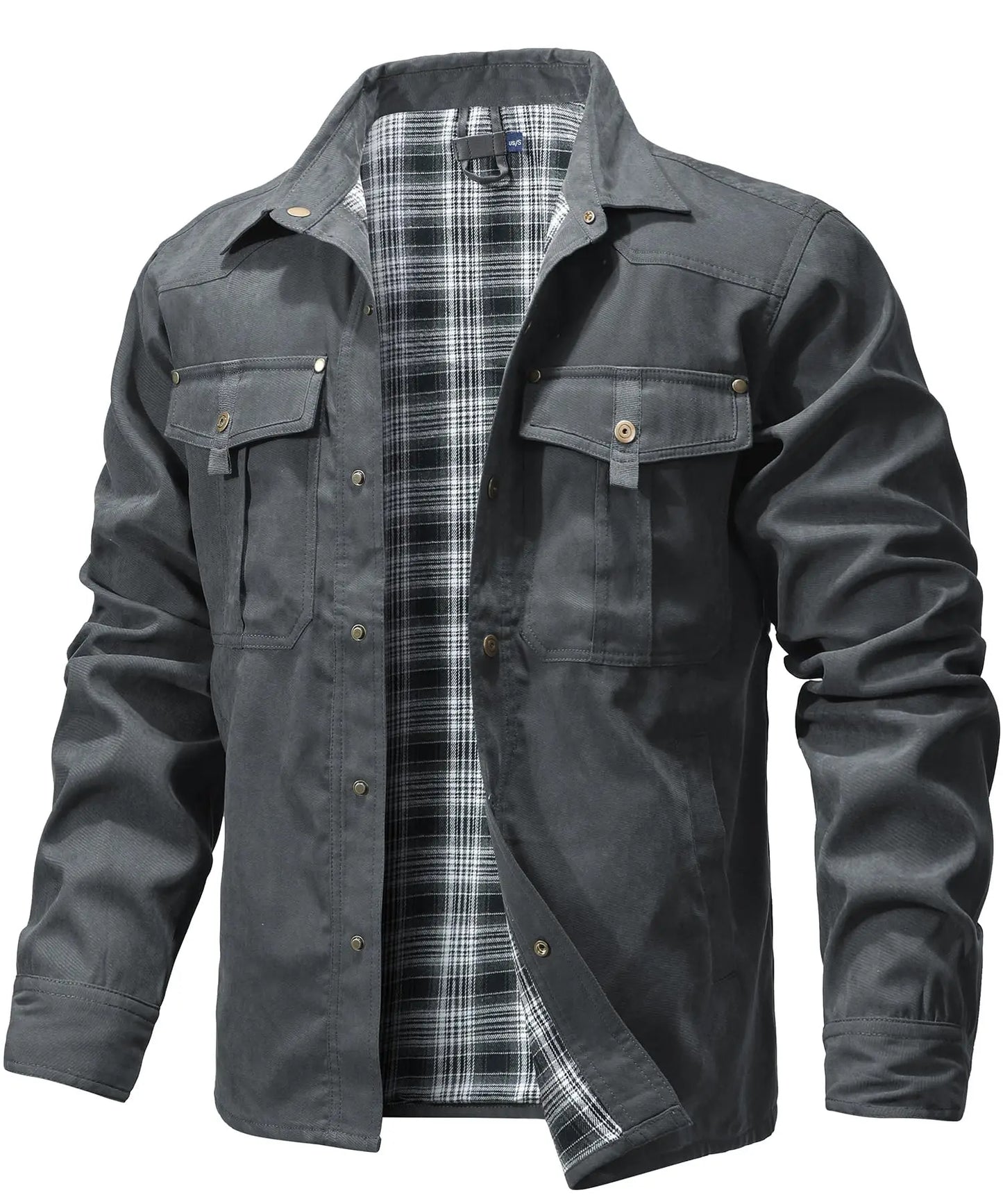 Men’s Spring Flannel-Lined Shirt Jacket