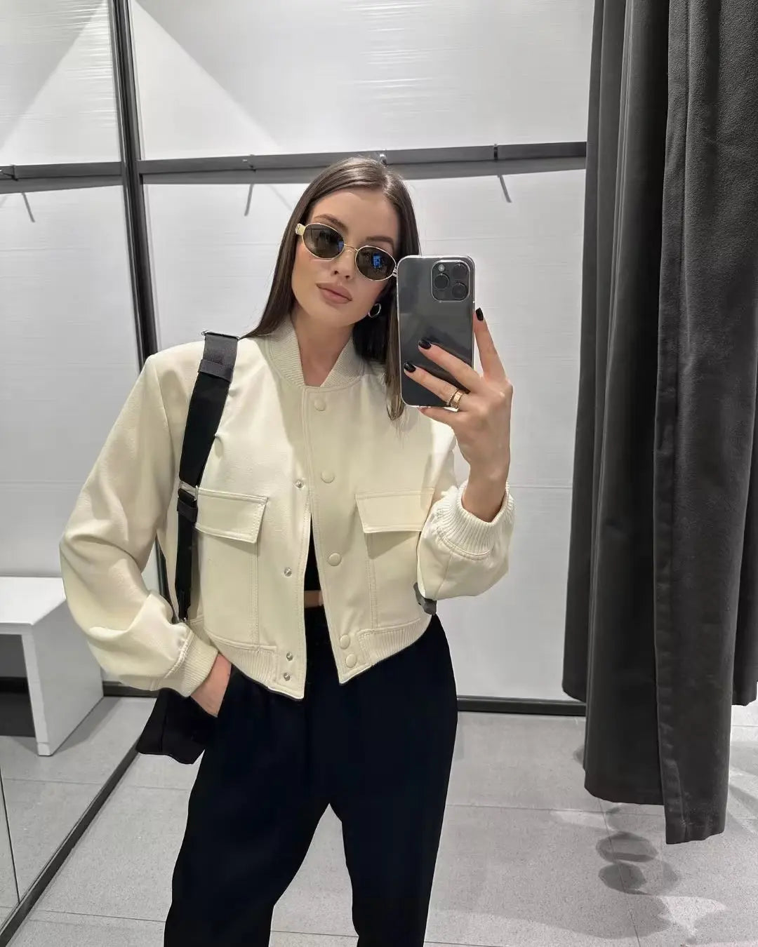 Urban Bloom Pocket Bomber Jacket