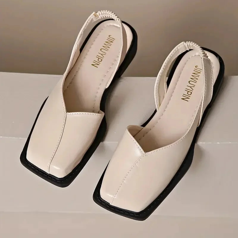 Elegance Ease Square Toe Sandals Rich Allure
