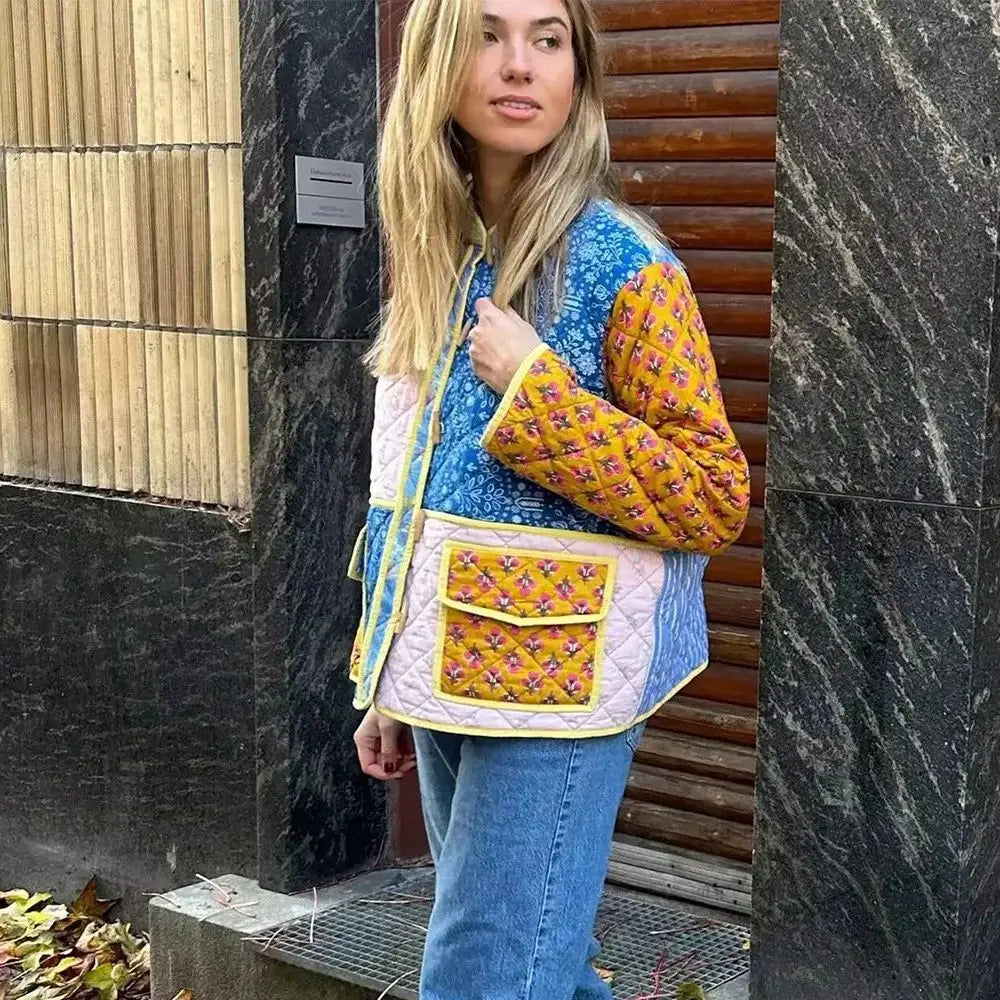 Blossom Muse Patchwork Cotton Jacket