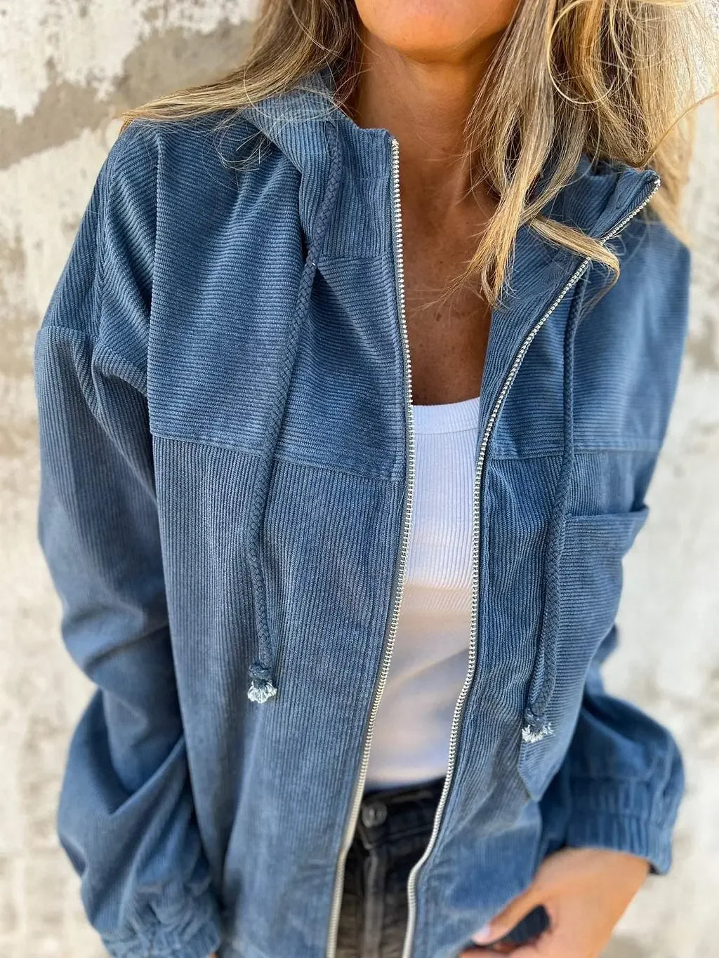 Elegant Women Hooded Jacket