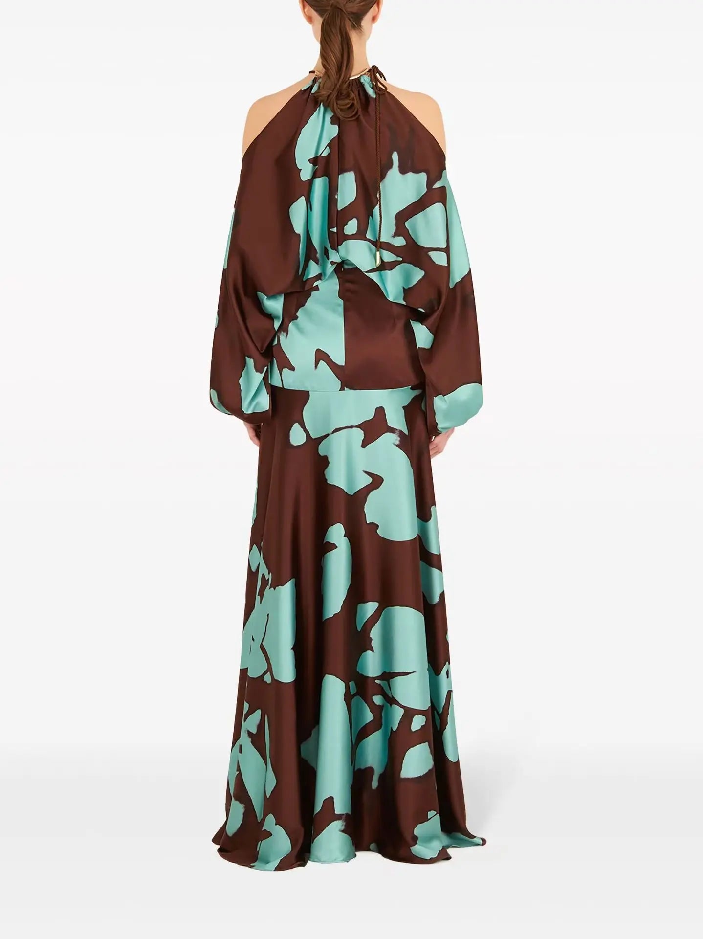 Vintage Charm Off-Shoulder Slit Dress Rich Allure