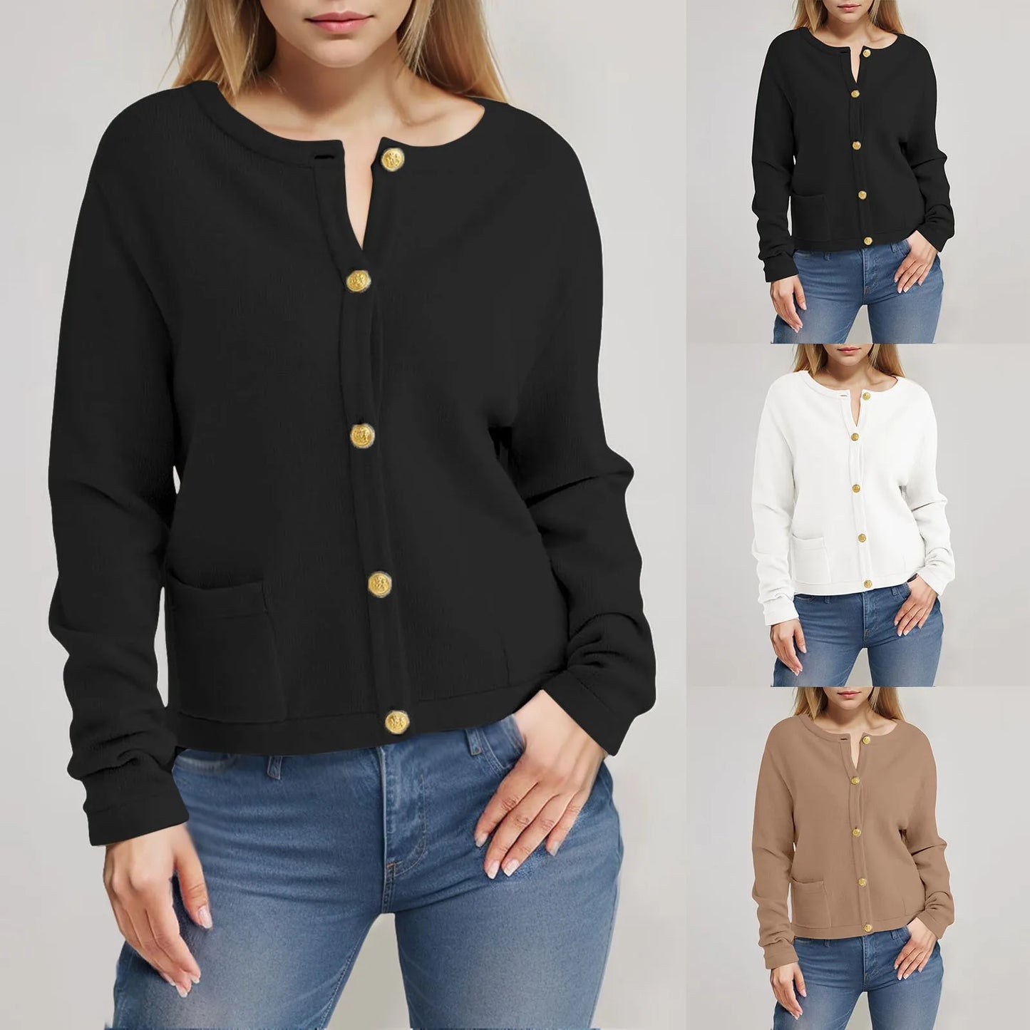 Cozy Button-Down Knit Cardigan