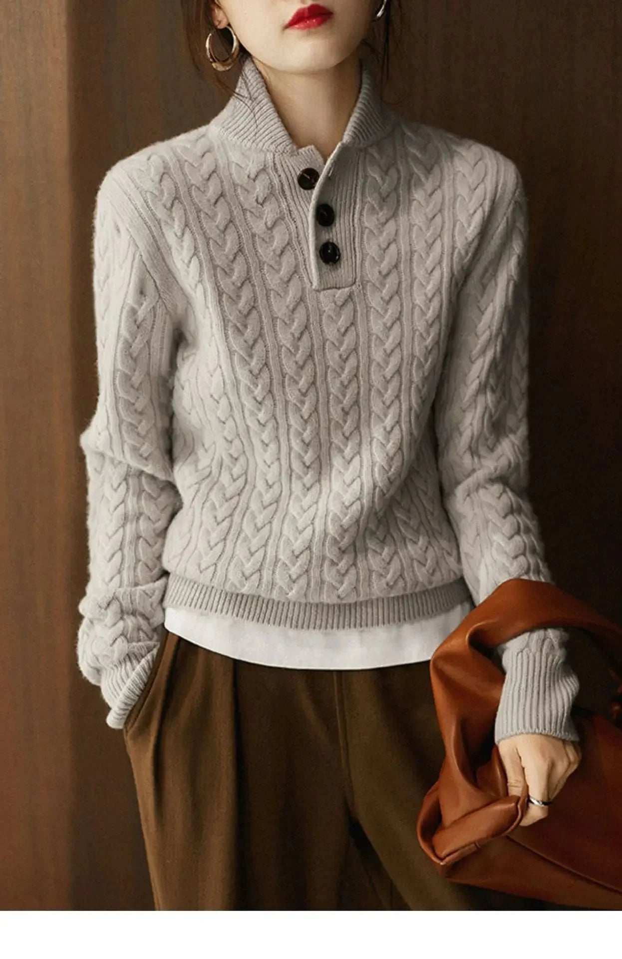 Women’s Thickened Knitted Base Layer Sweater