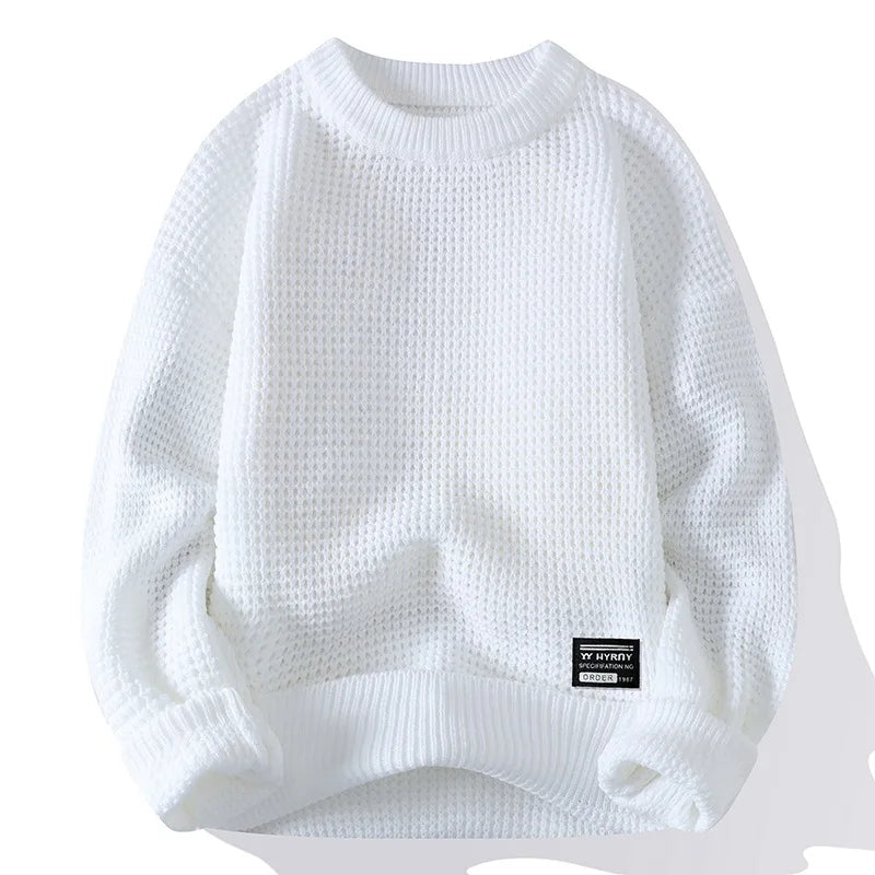 Men’s Solid Knit Pullover Sweater Rich Allure