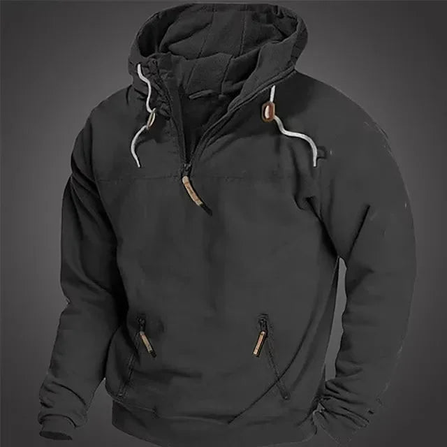 Thick Solid Hooded Men's Hoodie Rich Allure