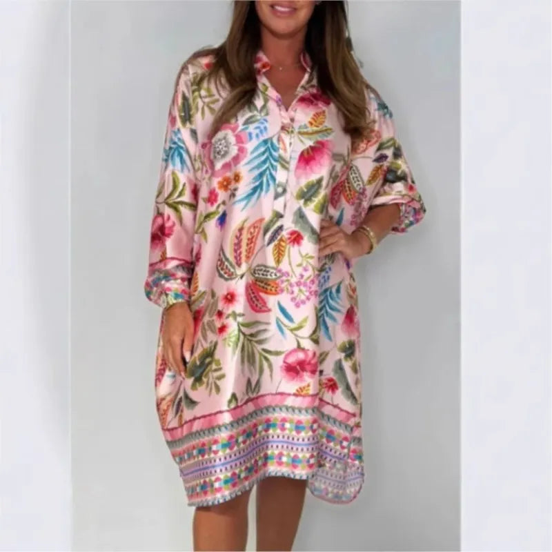 Boho Luxe V-Neck Beach Midi Dress