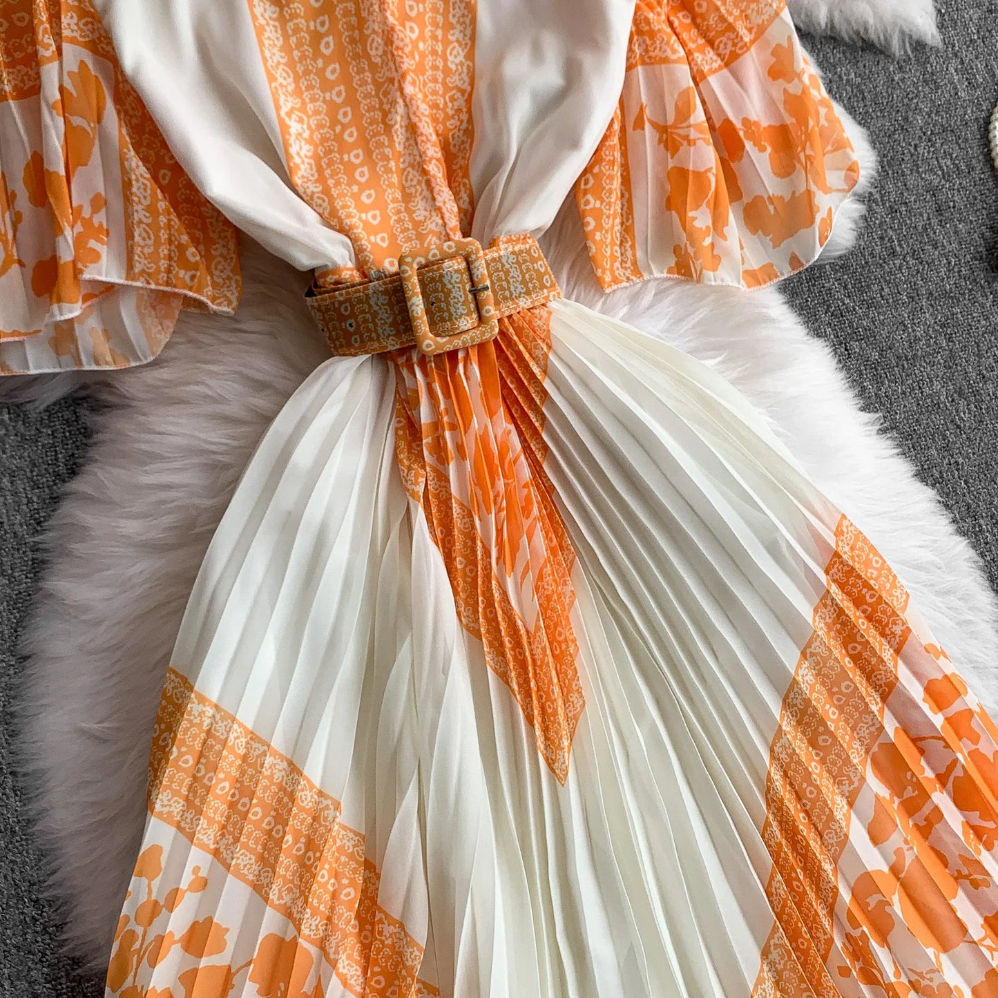Retro Grace High Waist Midi Dress