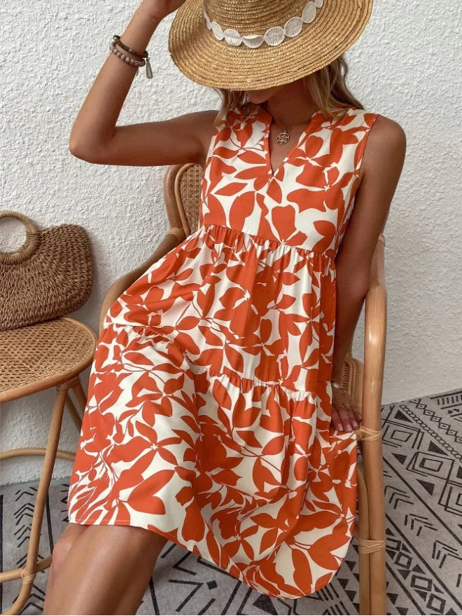 Boho Bliss Ruffle Mini Dress