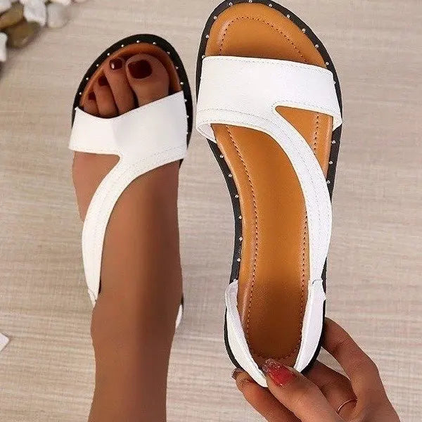 Comfort Leather Flat Sandals