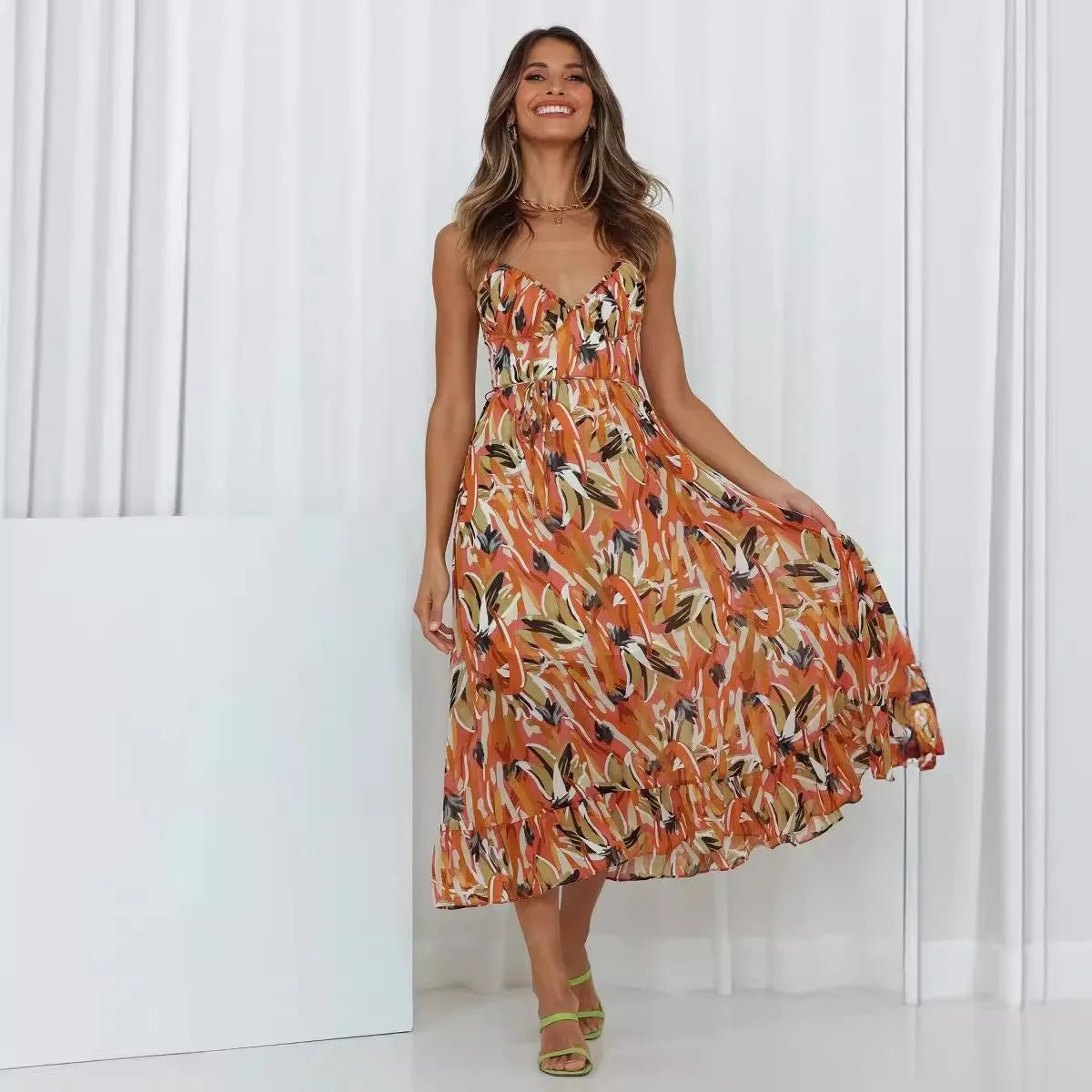 Fungus Edge Elegance Maxi Dress