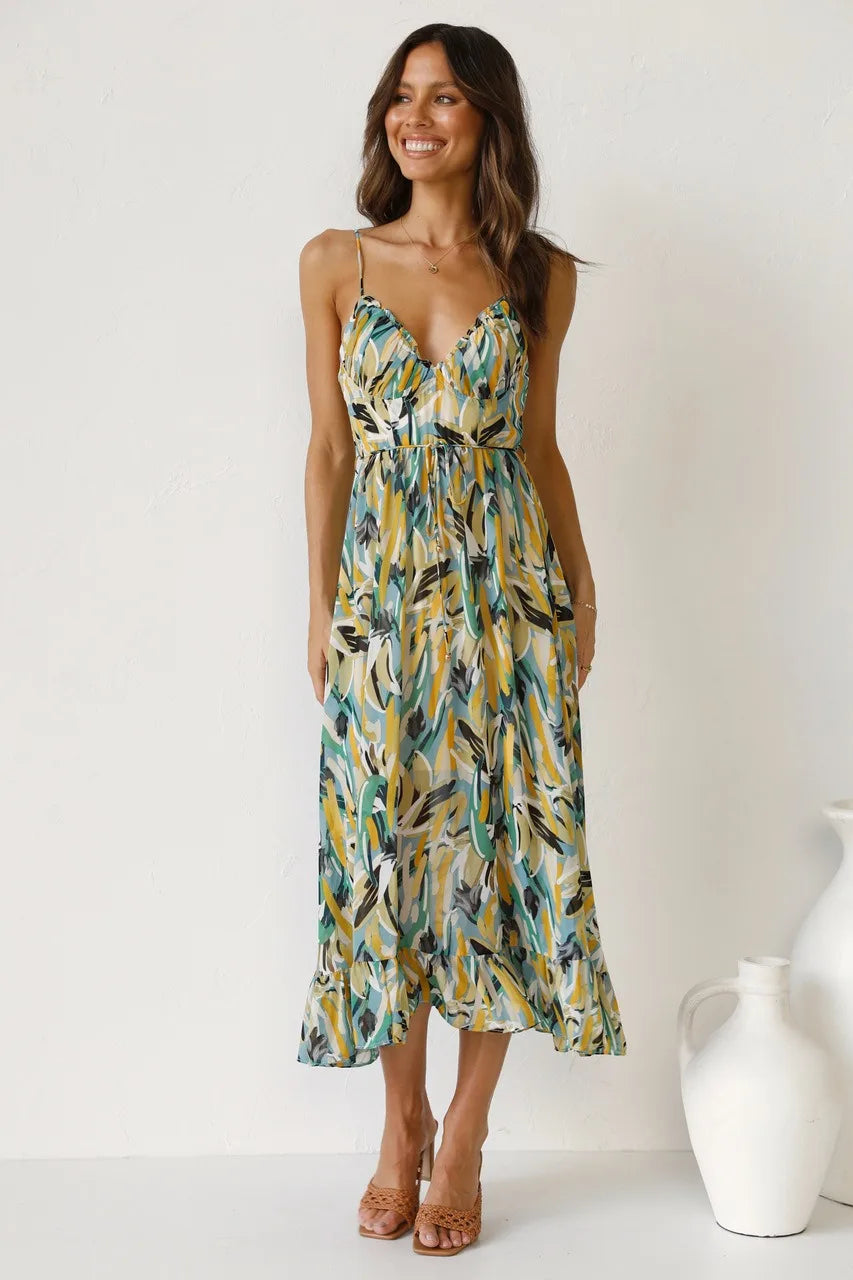 Fungus Edge Elegance Maxi Dress