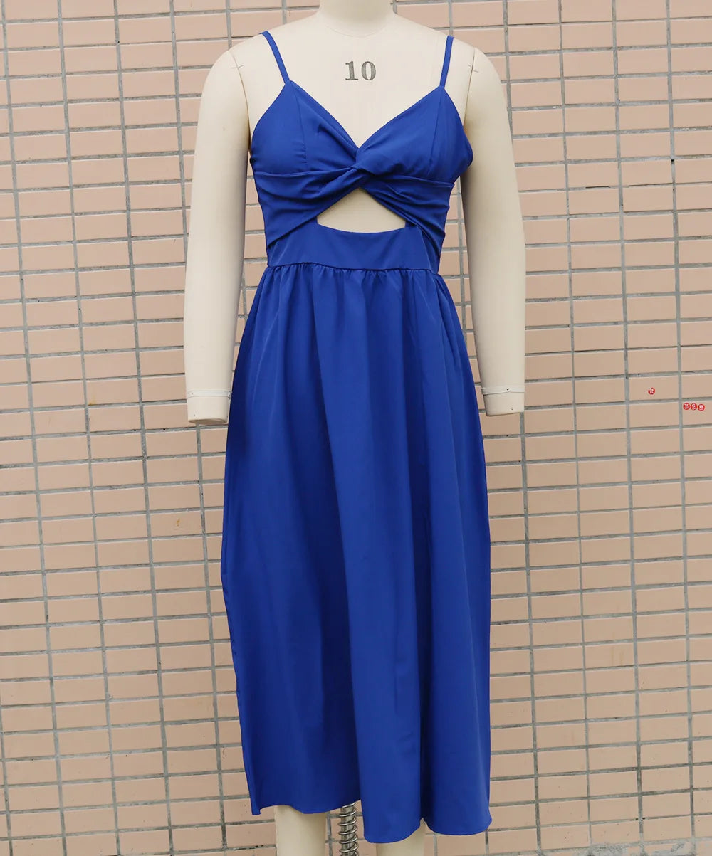 Backless V-Neck Camis Dress
