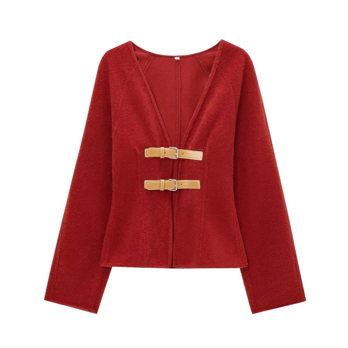 Buckle Wool Blend Coat