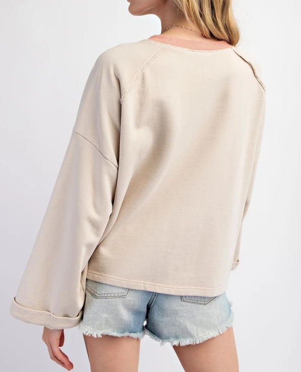 Sweet Floral Patch Hoodie