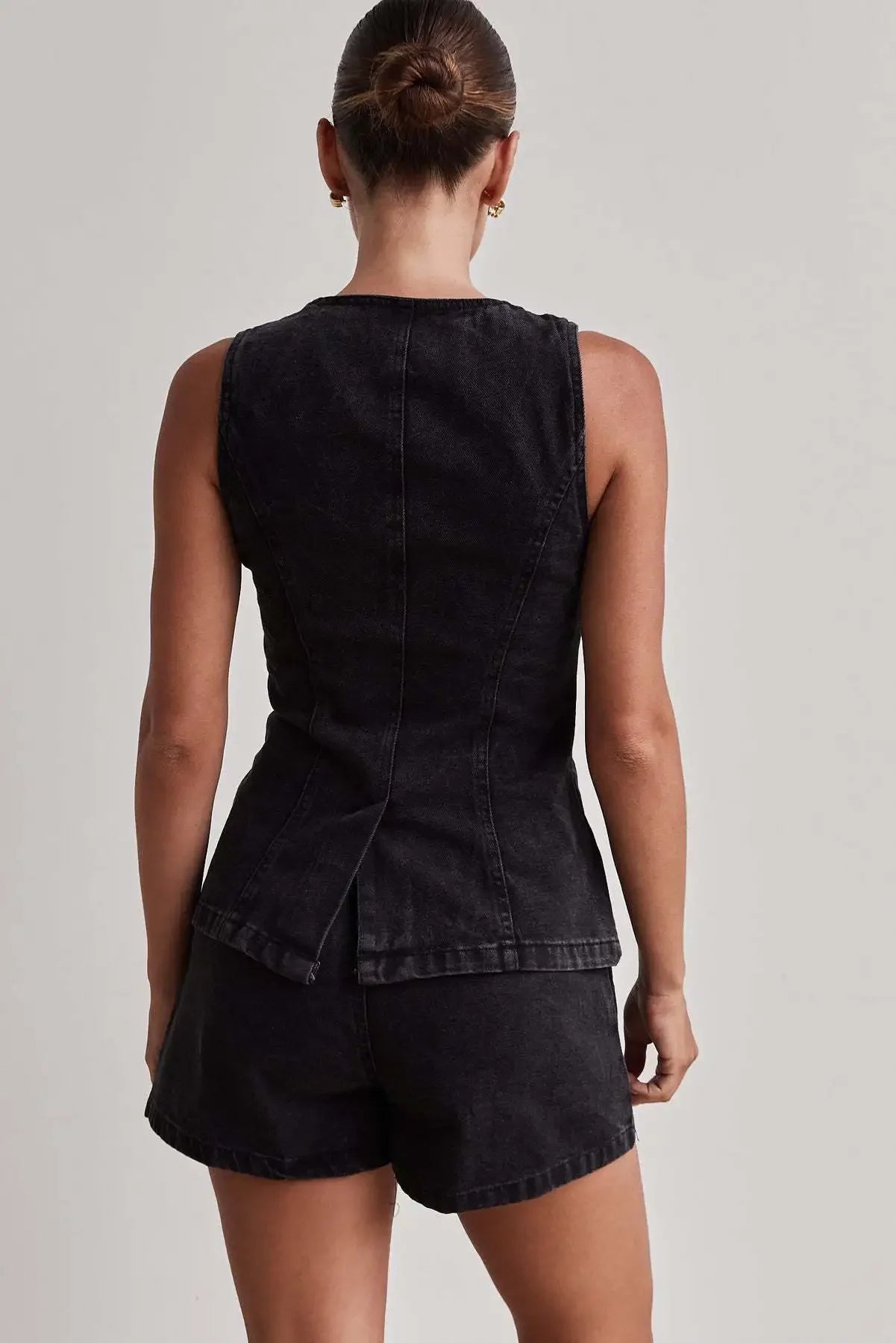 Sunset Chic Sleeveless Suit Set