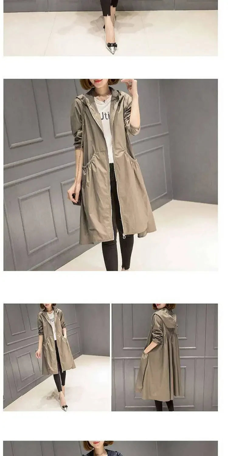 Hooded Slim Fit Trench Rich Allure