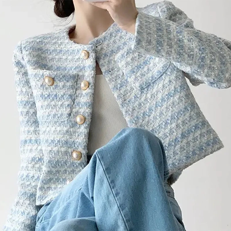 Elegant Tweed Short Coat