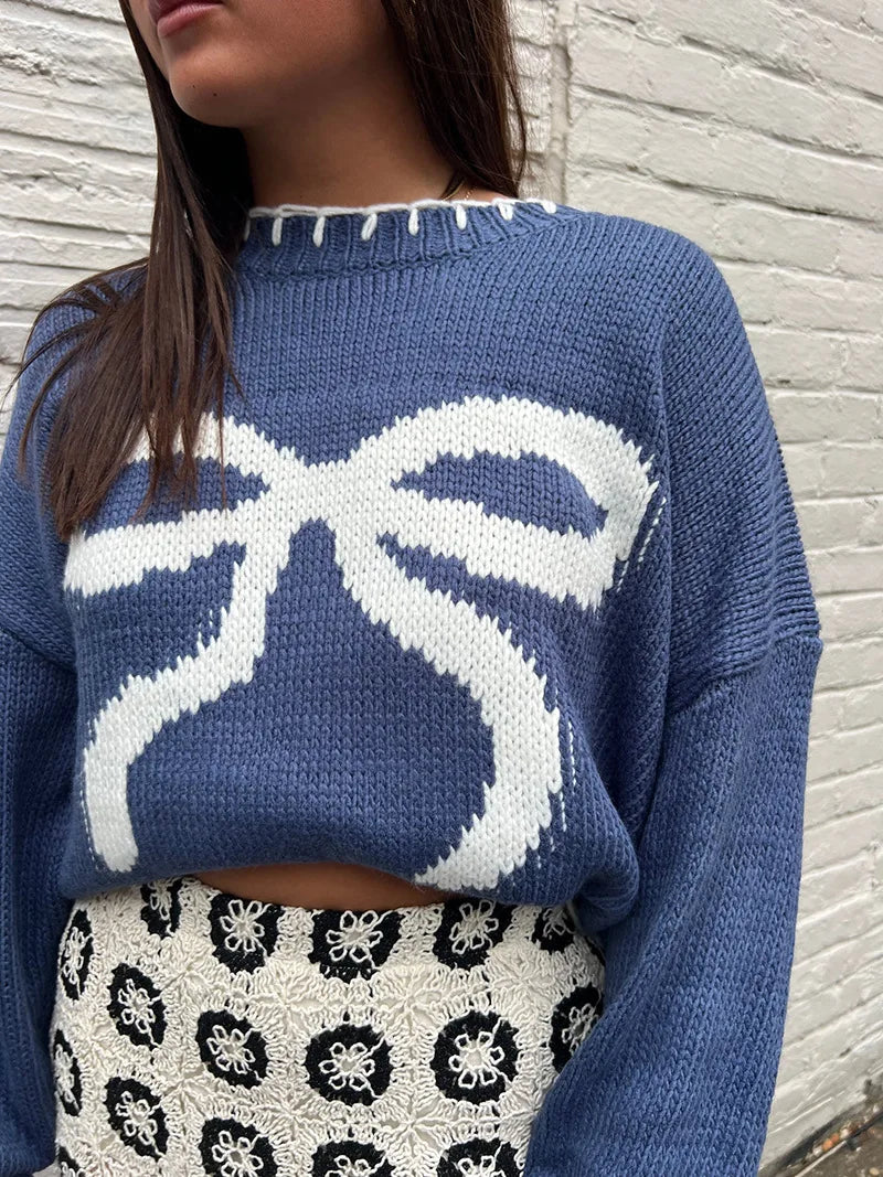 Bloom Bow Knit Pullover