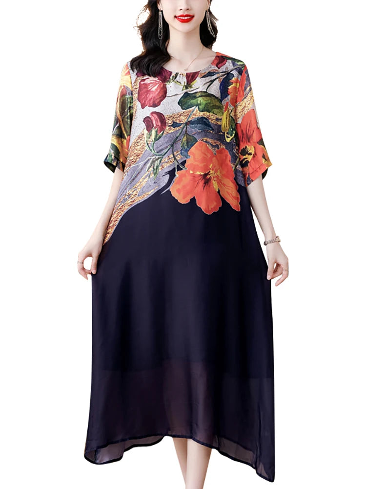 Serenity Bloom Luxe Midi Dress