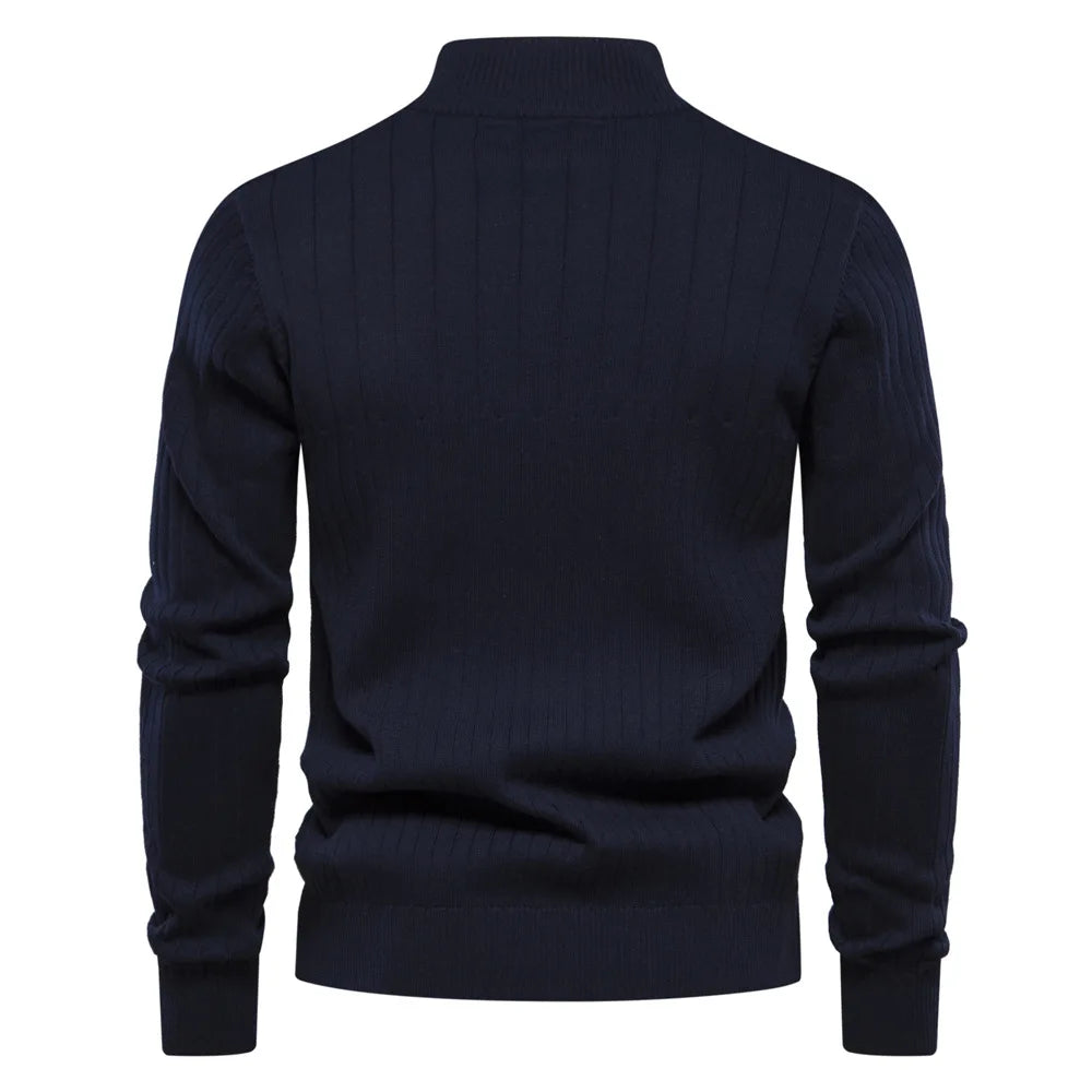 Nord Wool Zipper Stand Collar Sweater