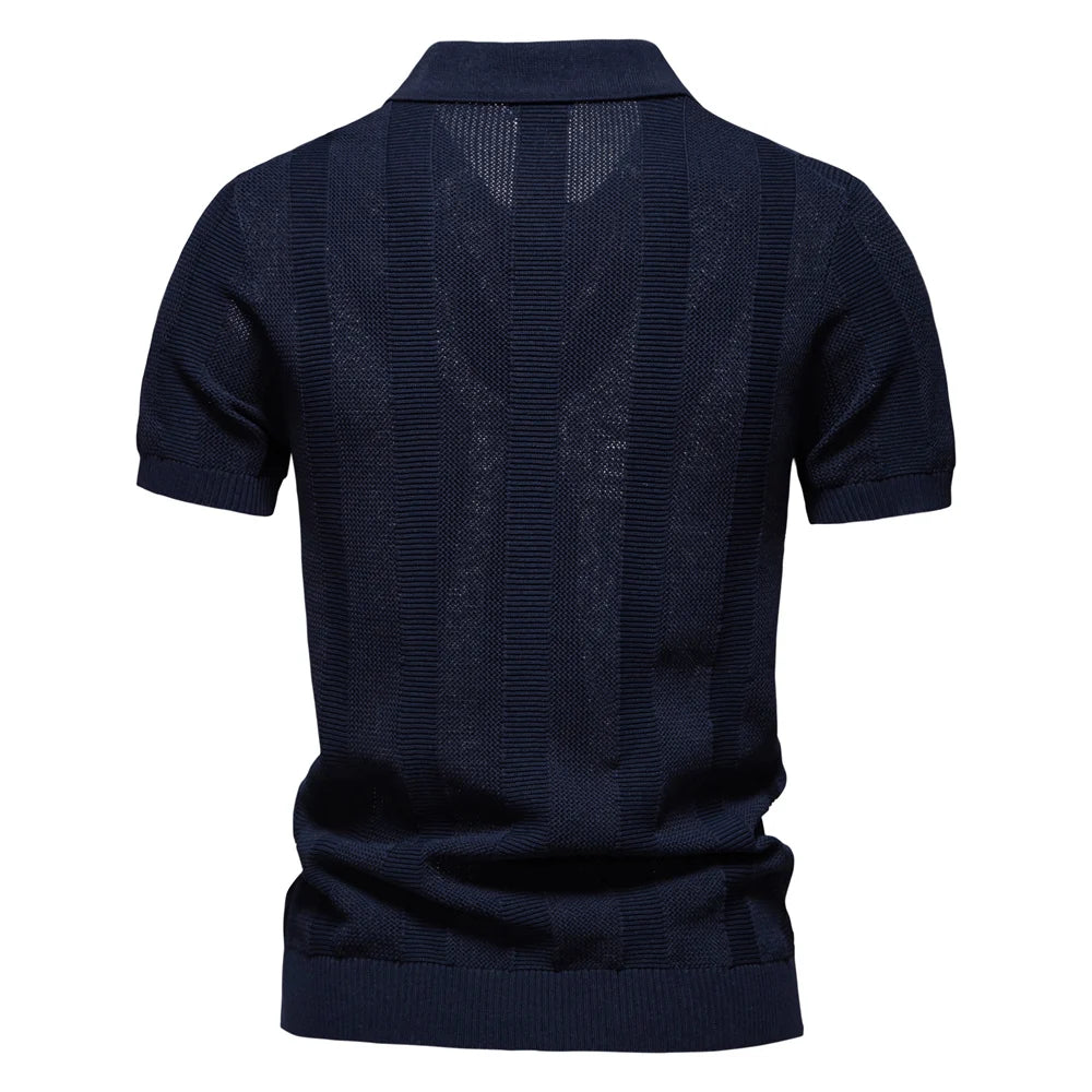 StratoMesh Solid & Stripe Knit Top