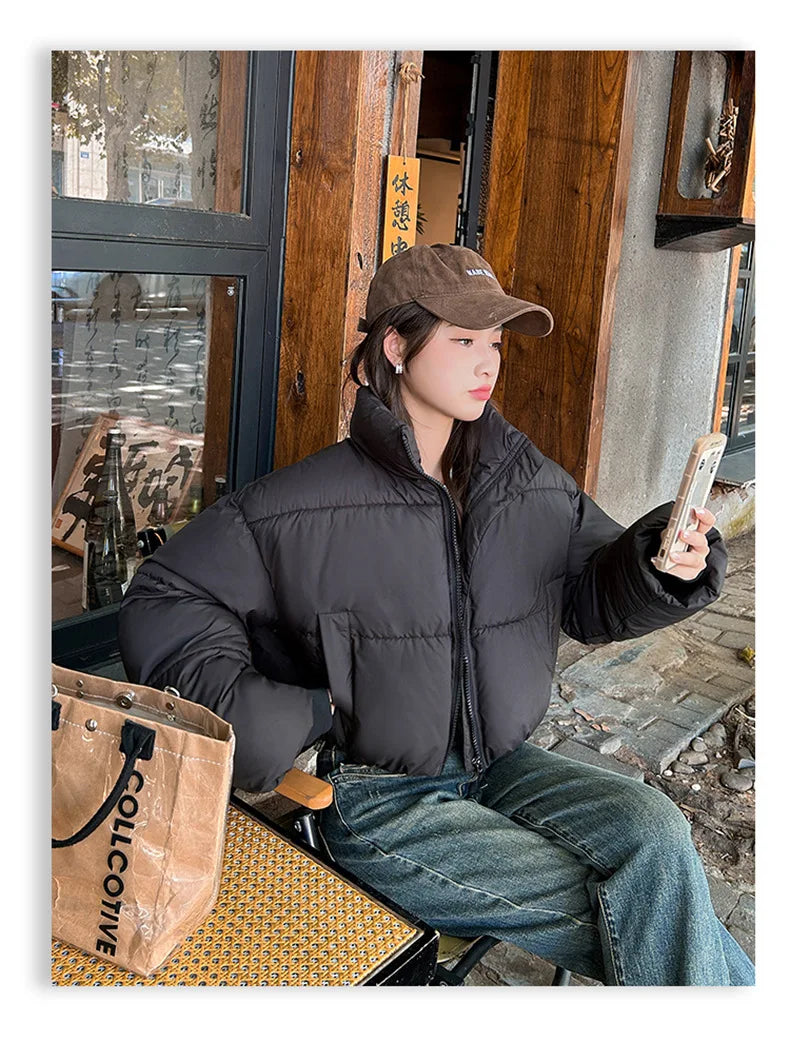 Snow Petal Short Padded Winter Jacket