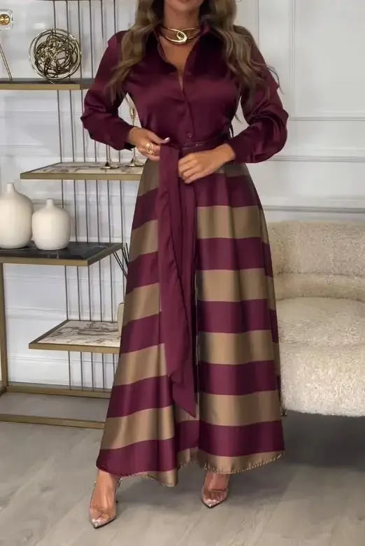 Long Sleeve Striped Dress