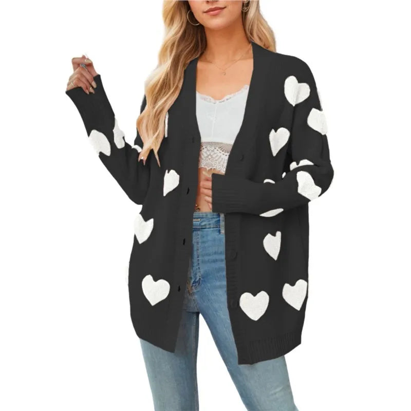Love Knit V-Neck Long Cardigan