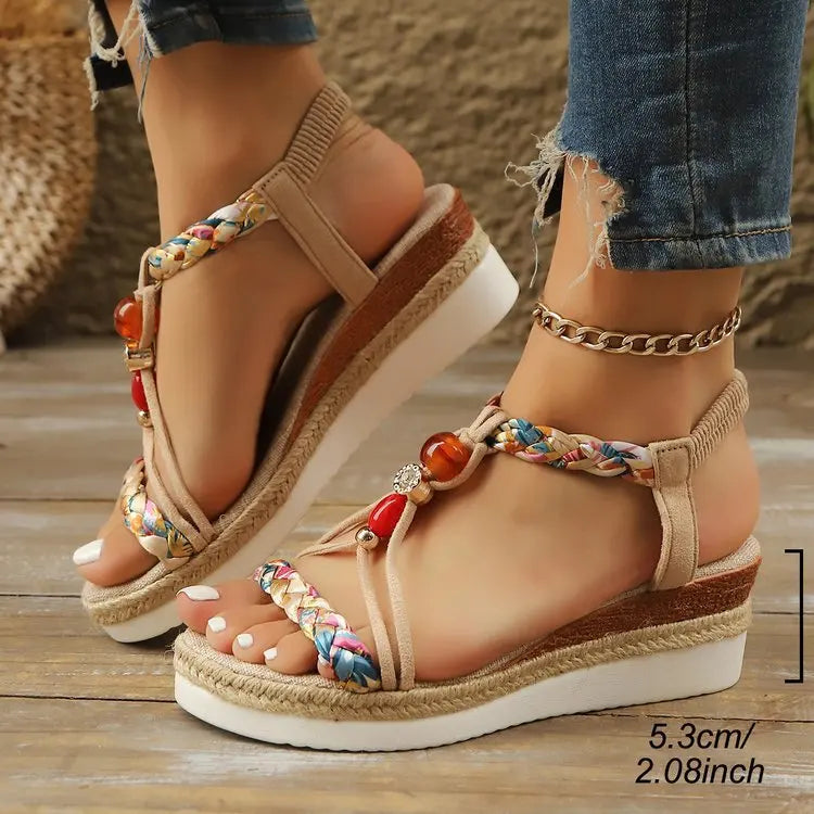 Boho Stride Espadrille Wedge Sandals Rich Allure