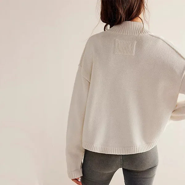 Cozy Grace Stand Collar Knit Coat