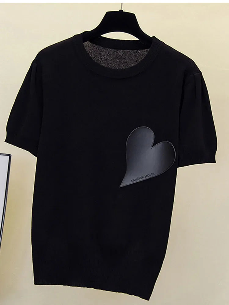 Short Sleeve Knitted Cashmere Sweater