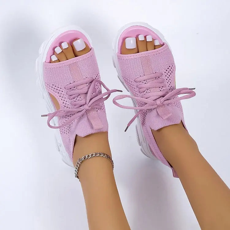 Breeze Lift Lace-Up Platform Sandals