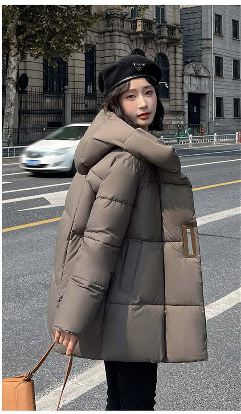 Cozy Hood Loose Winter Cotton Parka