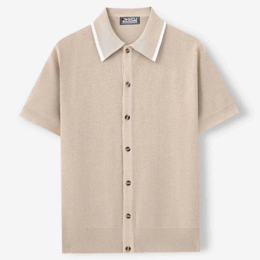 Luxe Breeze Knit Polo Shirt