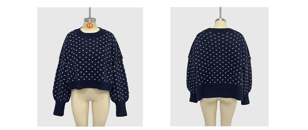 Love Knit Cropped Loose Pullover Sweater