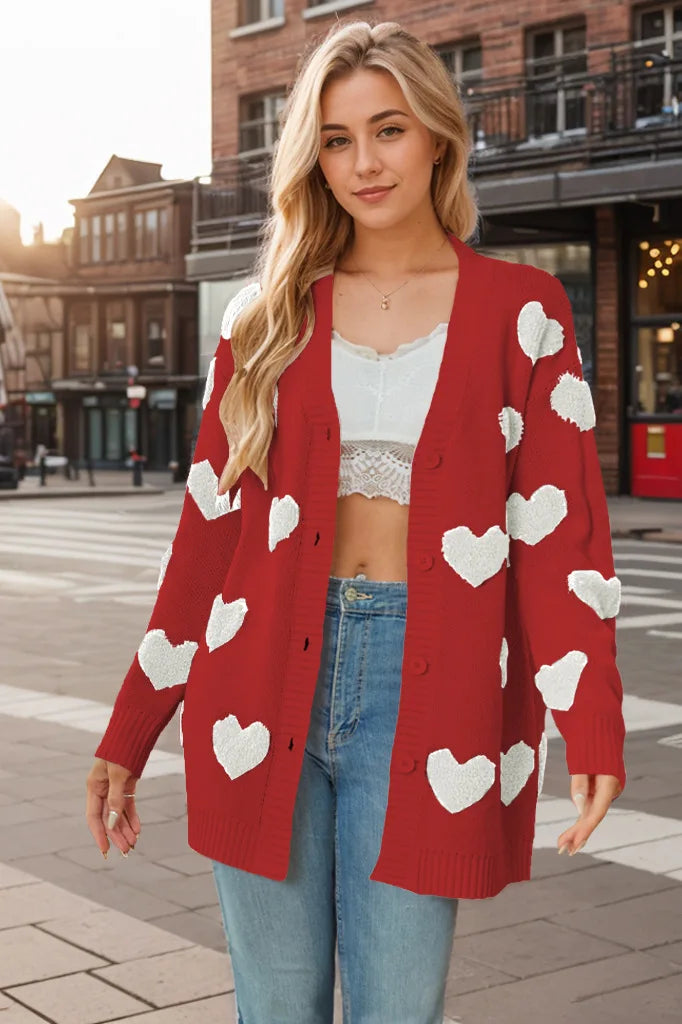 Love Knit V-Neck Long Cardigan