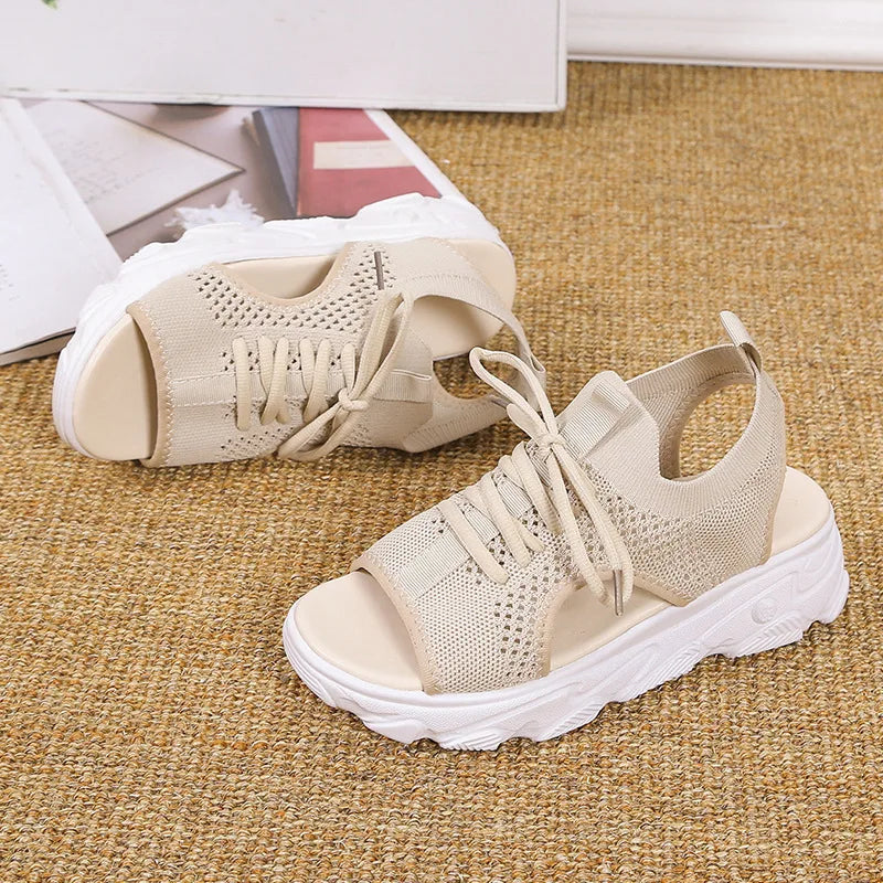 Breeze Lift Lace-Up Platform Sandals