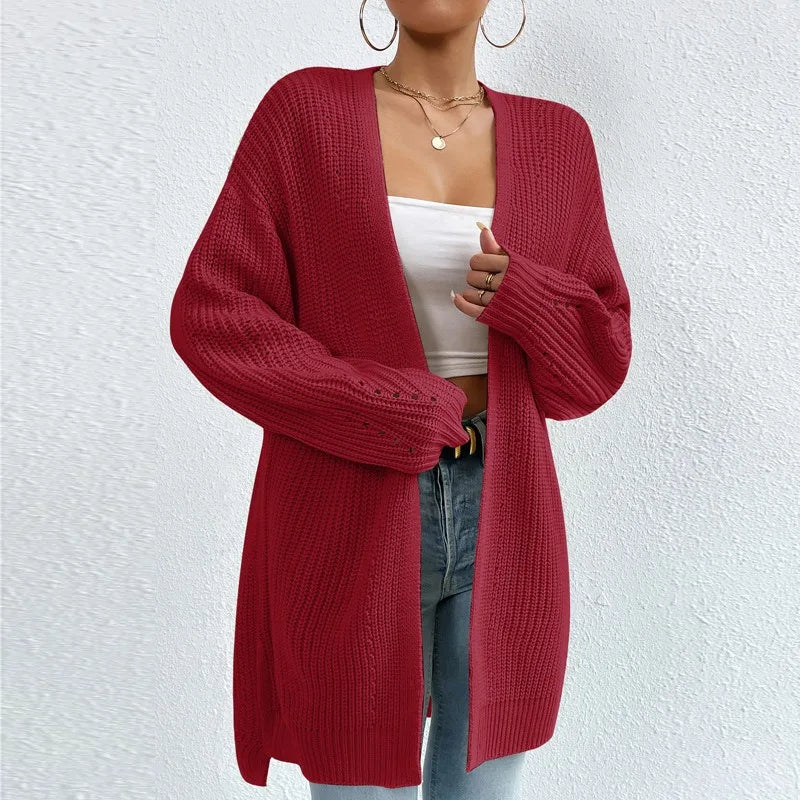 Luxe Ease Long Summer Knit Cardigan Rich Allure