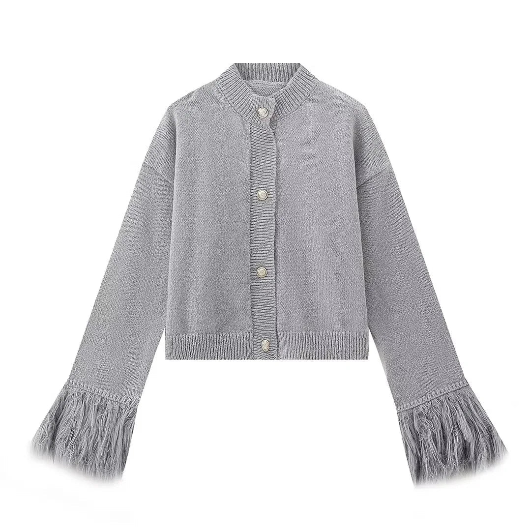 Elegant Harmony Knitted Cardigan Jacket Rich Allure