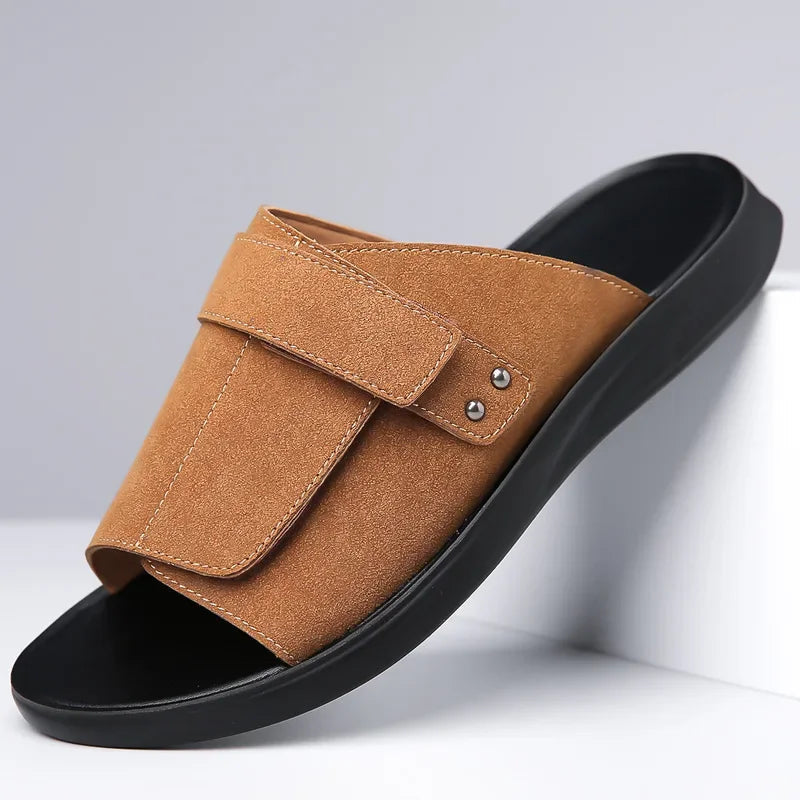 Men’s Suede Leather Beach Sandals Rich Allure
