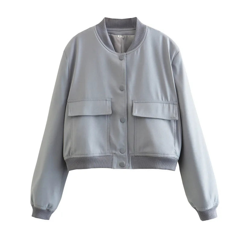 Urban Bloom Pocket Bomber Jacket Rich Allure
