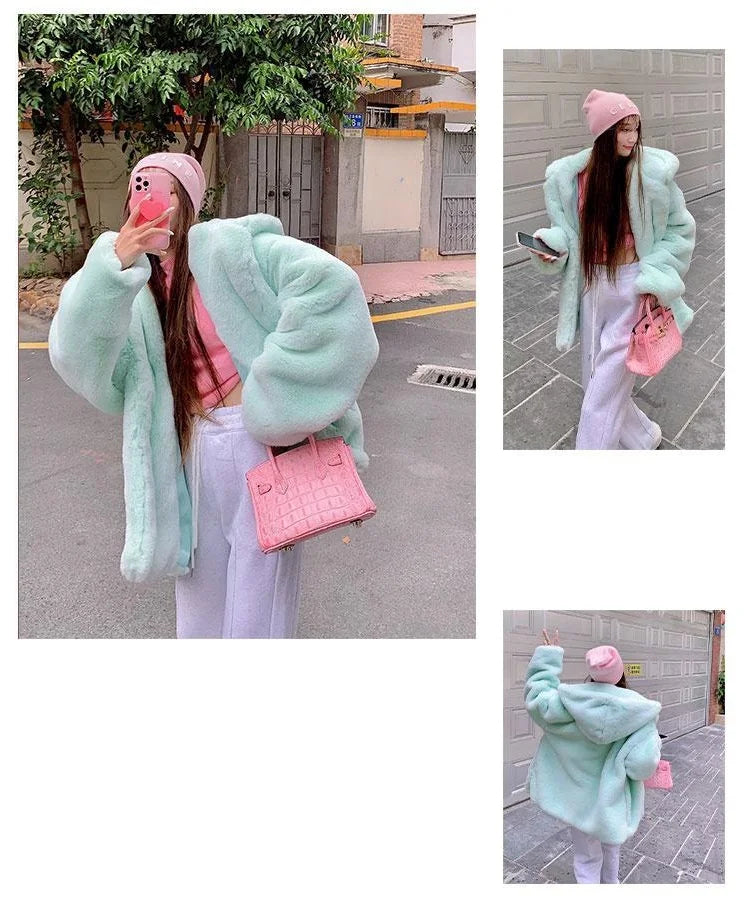 VelvaFur Hooded Plush Sweatshirt