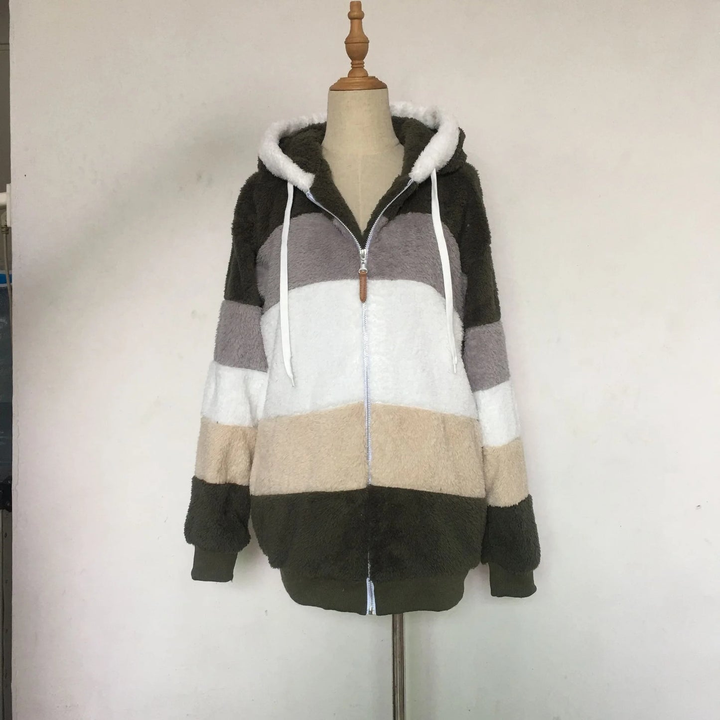Oversized Plush Hooded Jacket