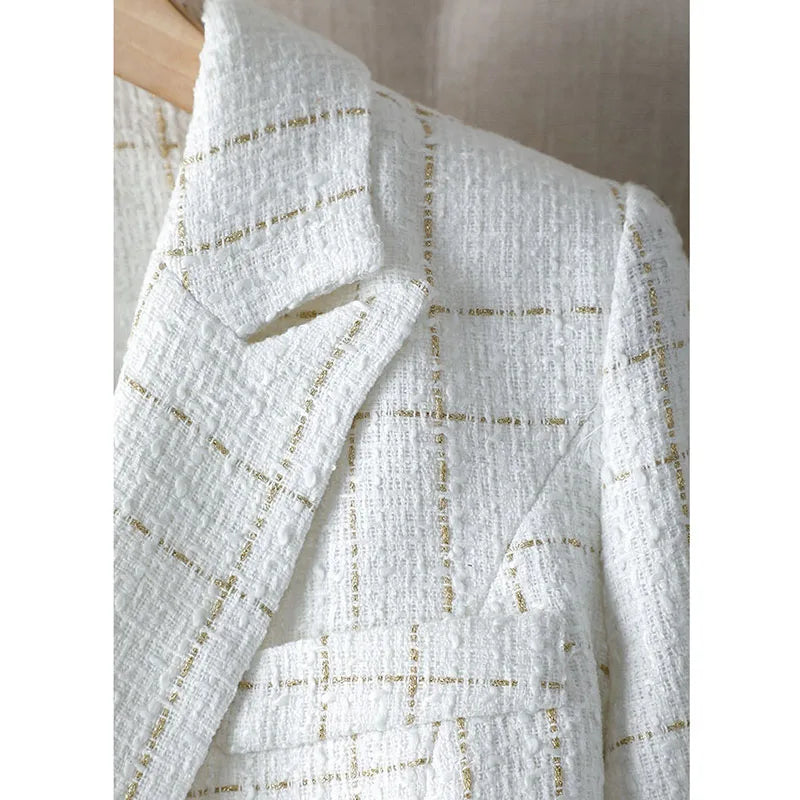 Pearl Tweed Elegant Suit Blazer