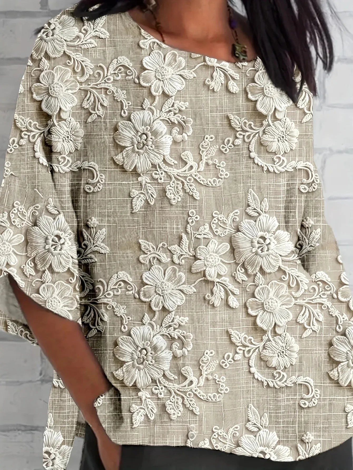 Radiant Elegance V-Neck Blossom Top
