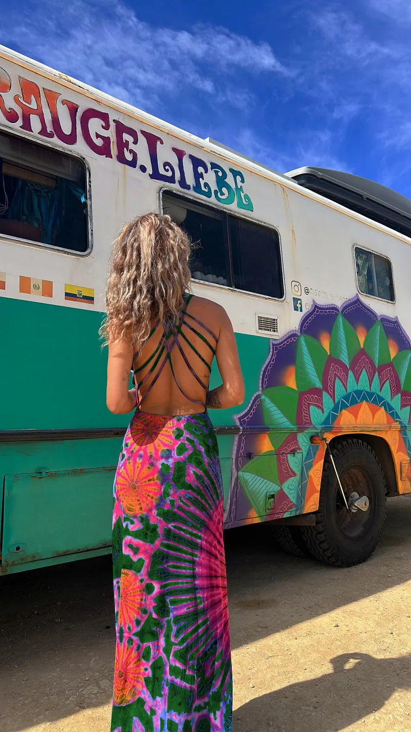 Lace Whisper Printed Spring Dress