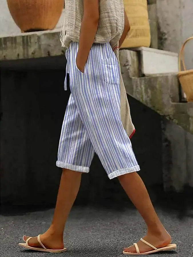 Boho Print Knee-Length Pants